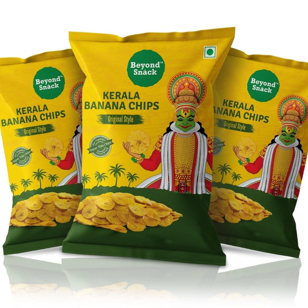 Beyond Snack Kerala Banana Chips, No Hand Touch, Fully Automated- Original Style 300 g Pack of 3 (100g X 3)
