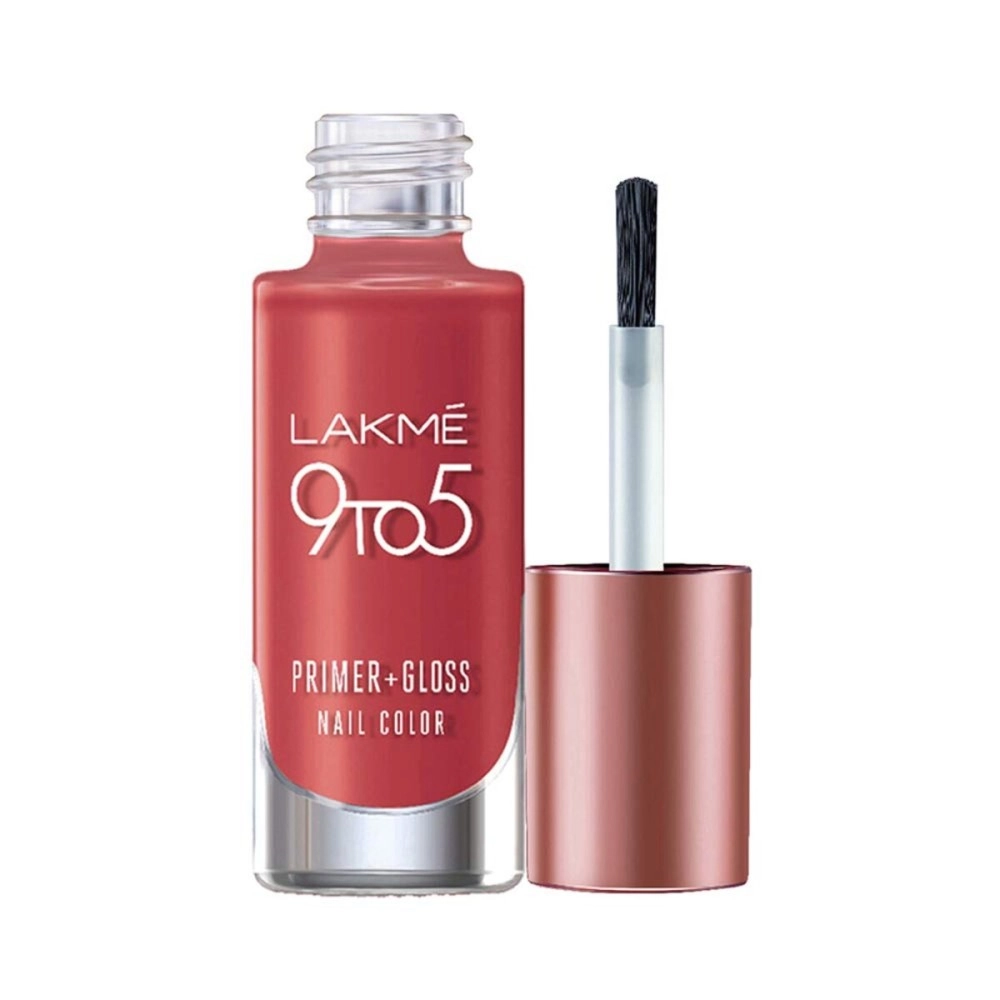 Lakm 9To5 Primer + Gloss Nail Colour, Pink Paisley, 6 ml