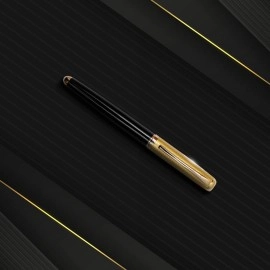 Paperkraft Mozart- Blue Ceramic Roller Ball Pen (Pack of 1)|Classy Black & Gold tone finish|Premium Gifting Products|Ideal for Professionals|Official meeting essentials
