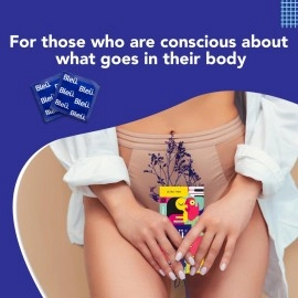 Bleu Vegan Super Ultra Thin Condoms for men pack of 1, With Natural Latex For Extra Sensitive Skin, Masked Latex Smell, Reduced Itch and Irritation Free of Paraben, Suspicious Chemicals (8 Count)