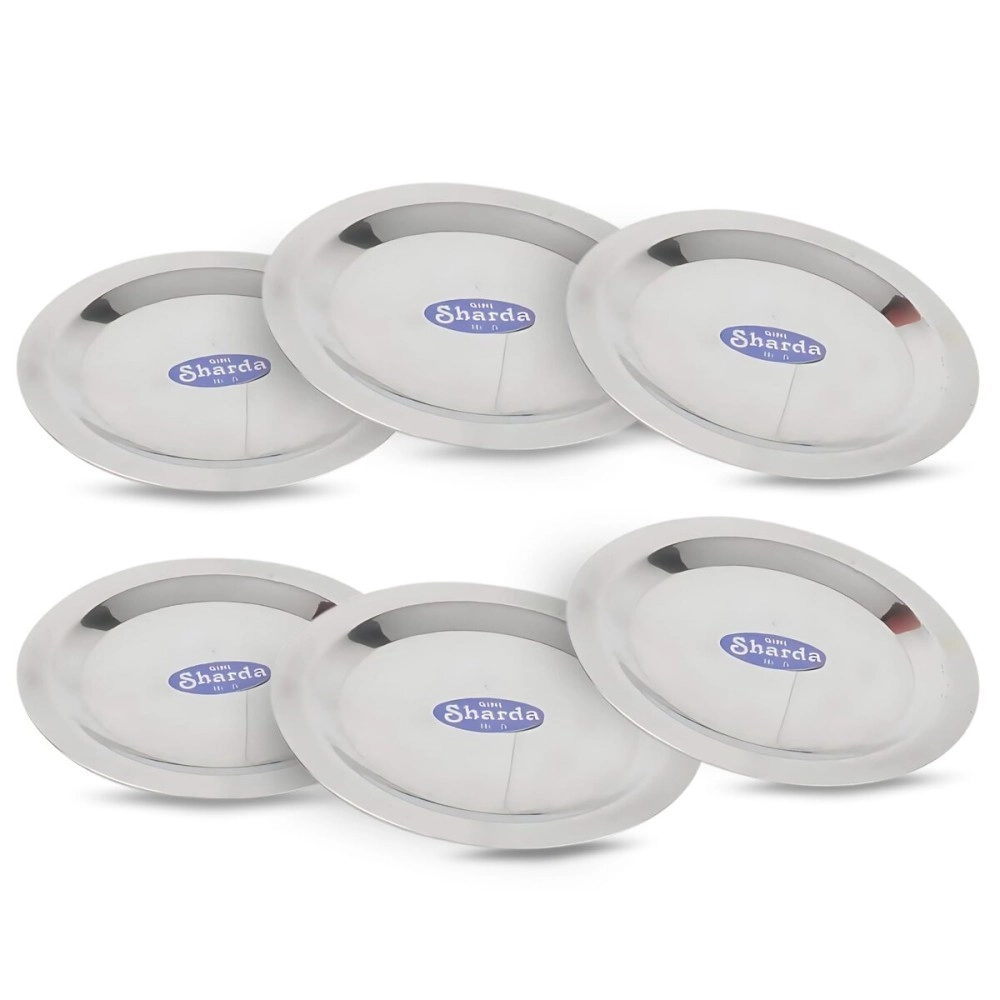 Sharda Metals Stainless Steel Heavy Gauge Ciba Lids, Coasters for Cups, Mugs, Glasses, Tumblers, bowls and katori, Food Grade & BPA-free Covers - 5 Inch, Set of 6