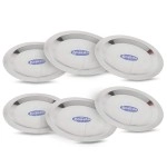 Sharda Metals Stainless Steel Heavy Gauge Ciba Lids, Coasters for Cups, Mugs, Glasses, Tumblers, bowls and katori, Food Grade & BPA-free Covers - 5 Inch, Set of 6