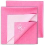 MY ARMOR Baby Bed Protector Waterproof Dry Sheets for Newborn Baby with, Small Size 50x70 cm, Pack of 2, Baby Pink
