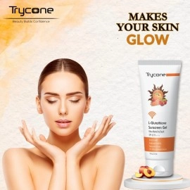 Trycone Ultra Matte Dry Touch L- Glutathione Sunscreen Gel, SPF 60 PA+++ With Wi-Fi & Blue Light Radiation Protection, 100 Gm