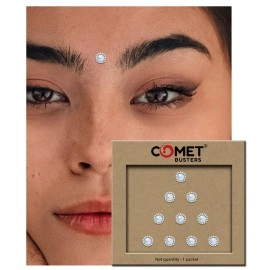 Comet Busters Handcrafted Pearl Bindi for Women (BIN176-1), 5mm, Resin