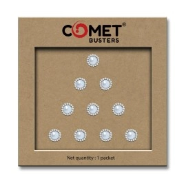 Comet Busters Handcrafted Pearl Bindi for Women (BIN176-1), 5mm, Resin