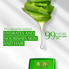 WOW Skin Science 99% Pure Aloe Vera Gel - Ultimate For And Hair - No Parabens, Silicones, Mineral Oil, Color, Synthetic Fragrance, 250 ML