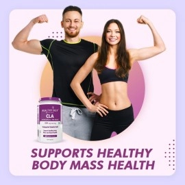 HealthyHey Nutrition Healthy Hey CLA 500 - Conjugated Linoleic Acid - Helps Fat Oxidation - 500mg (60 Veg. Capsules)