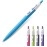 FLAIR Ezee Click 0.7 to 1 mm Ball Pen Jar Pack | Retractable Mechanism With Comfortable Grip For Smooth Writing | Different Playful Body Colors | Blue Ink, Pack of 25 Pens
