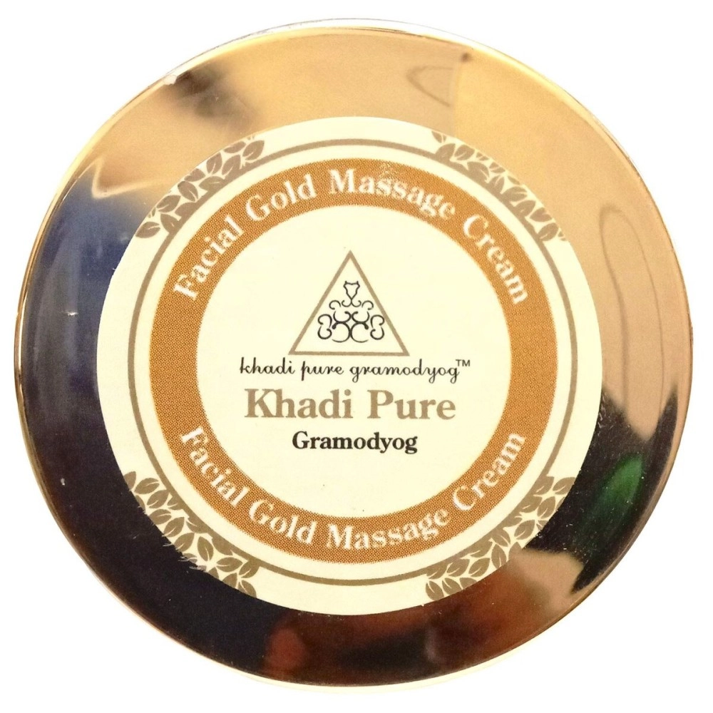 Khadi Pure Herbal Face Gold Massage Cream With Sheabutter, 50 g