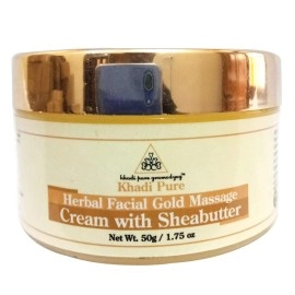 Khadi Pure Herbal Face Gold Massage Cream With Sheabutter, 50 g