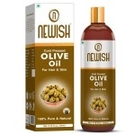 Newish Pure Cold Pressed Olive Oil For Hair and Skin, 200ml