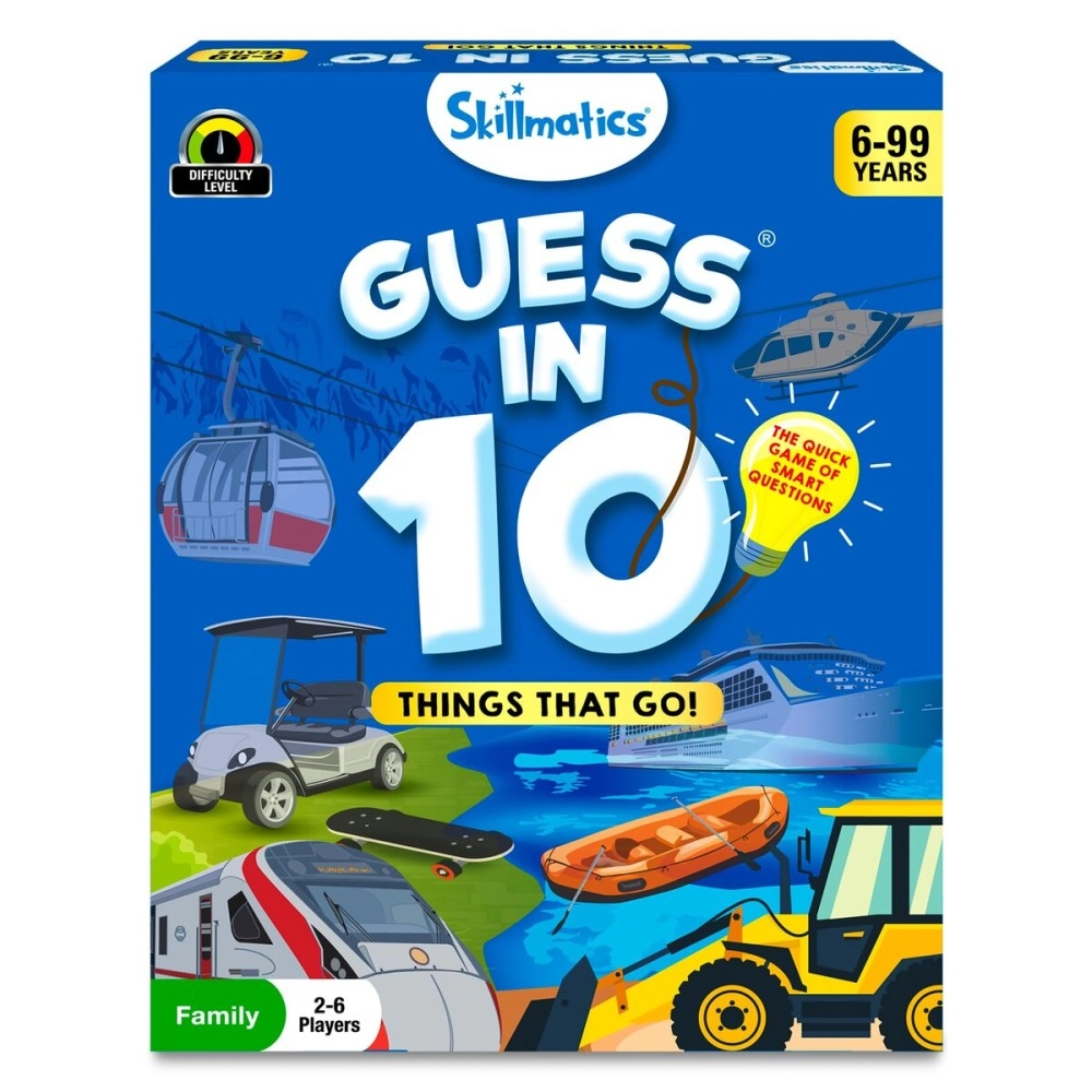 Skillmatics Card Game - Guess in 10 Things That Go, Perfect for Boys, Girls, Kids, and Families Who Love Board Games and Educational Toys, Travel Friendly, Gifts for Ages 6, 7, 8, 9