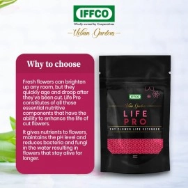 IFFCO Urban Gardens - Life Pro - Cut Flower Food and Life Extender (10gm X 10) - 100gm