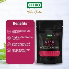 IFFCO Urban Gardens - Life Pro - Cut Flower Food and Life Extender (10gm X 10) - 100gm