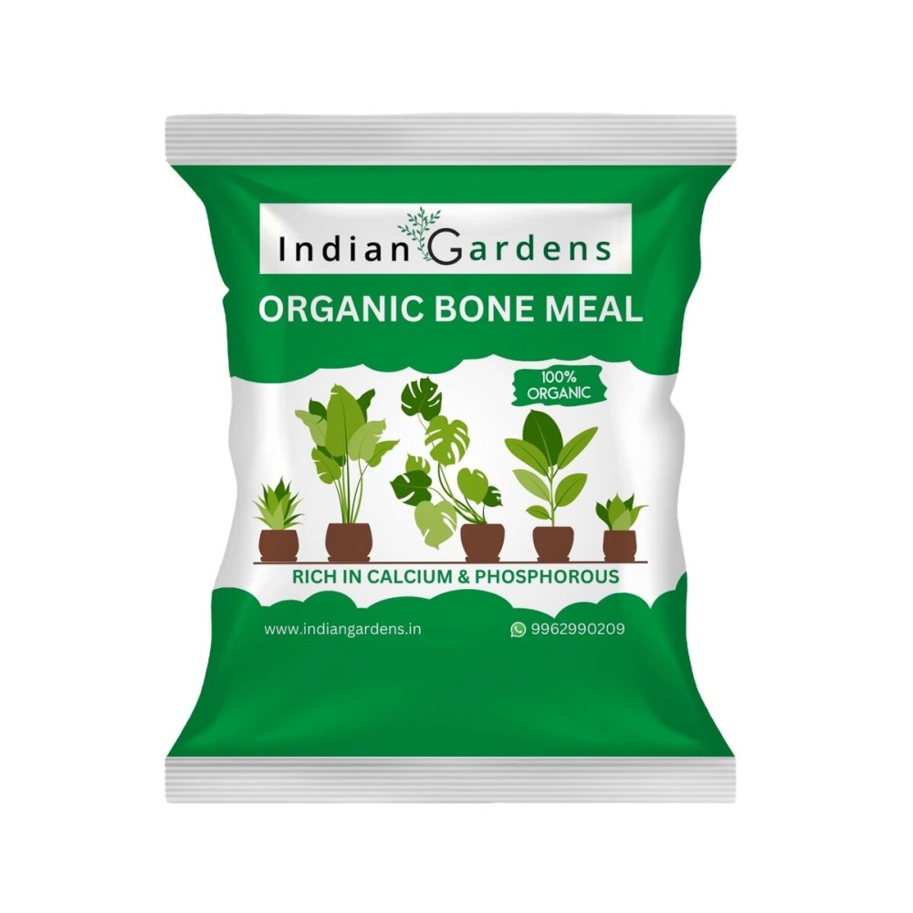 Indian Gardens - Bone Meal Powder 100% Organic Plant fertilizer | Rich in Calcium and Phosphorus | Plant Fertilizer | Home Gardening | 1800 Grams