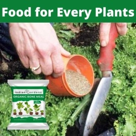 Indian Gardens - Bone Meal Powder 100% Organic Plant fertilizer | Rich in Calcium and Phosphorus | Plant Fertilizer | Home Gardening | 1800 Grams