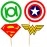 SYGA 19 Pieces Super Heros Masks Cartoon Party Supplies Favors for Kids