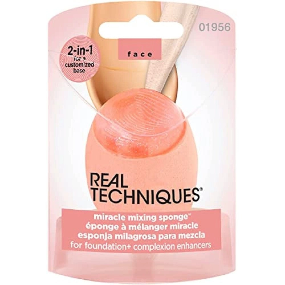 Real Techniques New 2-in-1 Miracle Mixing Sponge for Foundation and Complexion Enhancers, 24 g