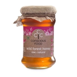 Conscious Food Wild Forest Honey | 200g | 100% Raw, Pure and Natural | Unprocessed & Unpasteurized Honey | Value Pack