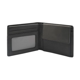 POLICE Police Groix men\'s Leather Over Flap Coin Wallet -Black