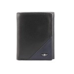 Police Groix Men\'s Leather Tri-Fold Wallet - Black