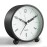 JALL Analog Alarm Clock, 4 Inch Super Quiet, Non-Ticking, Small Clock with Night Light, Battery Operated, Simple Design for Bedside Table, Desk, Black