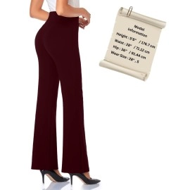 ADDYVERO Elastic Cotton Solid Stretchable Regular Fit Full Length Women Parallel Trouser (Brown, 28)