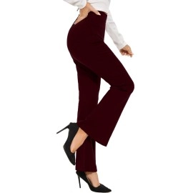 ADDYVERO Elastic Cotton Solid Stretchable Regular Fit Full Length Women Parallel Trouser (Brown, 28)