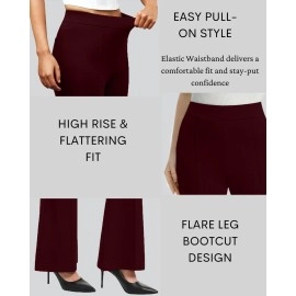 ADDYVERO Elastic Cotton Solid Stretchable Regular Fit Full Length Women Parallel Trouser (Brown, 28)