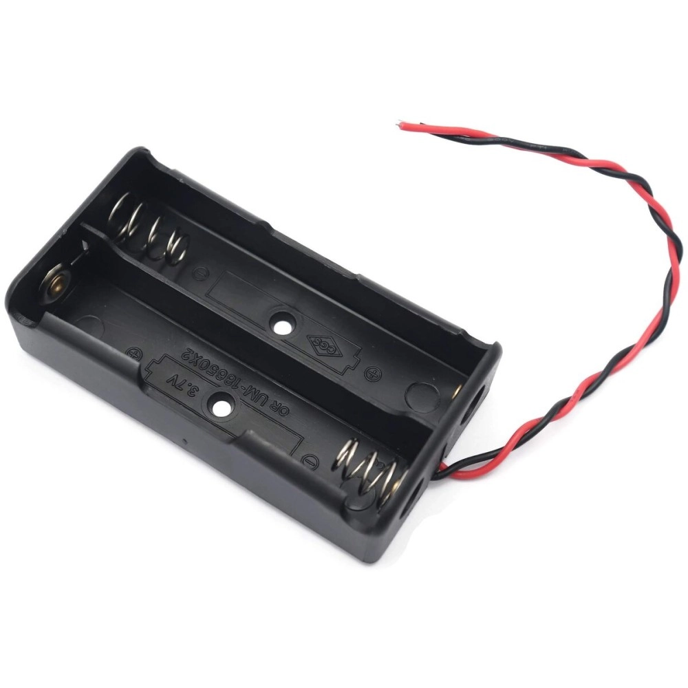 Electronic spices 2 x 3.7V 18650 Battery Holder, Battery Holder Case Wire Leads Pack of 1
