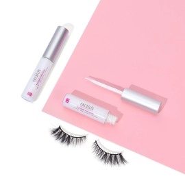 CALAILIS False Eyelash Glue, Lash Adhesive Super Strong Hold Waterproof Eyelashes Glue White 5g