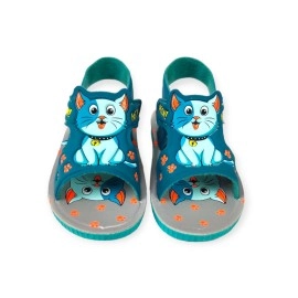 Coolz Kids Chu-Chu Sound Musical Sandals C-06 for Baby Boys and Girls Age 1-3 Years, Sea Green, 24 Months