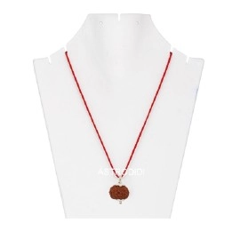 ASTRODIDI 8 Mukhi Rudraksha Original Certified Java Eight Face Small Size Silver Coated Pendant with Lab Report | Astrological Benefits | Unisex Design for Men & Women, standard, Rudraksha, Rudraksha