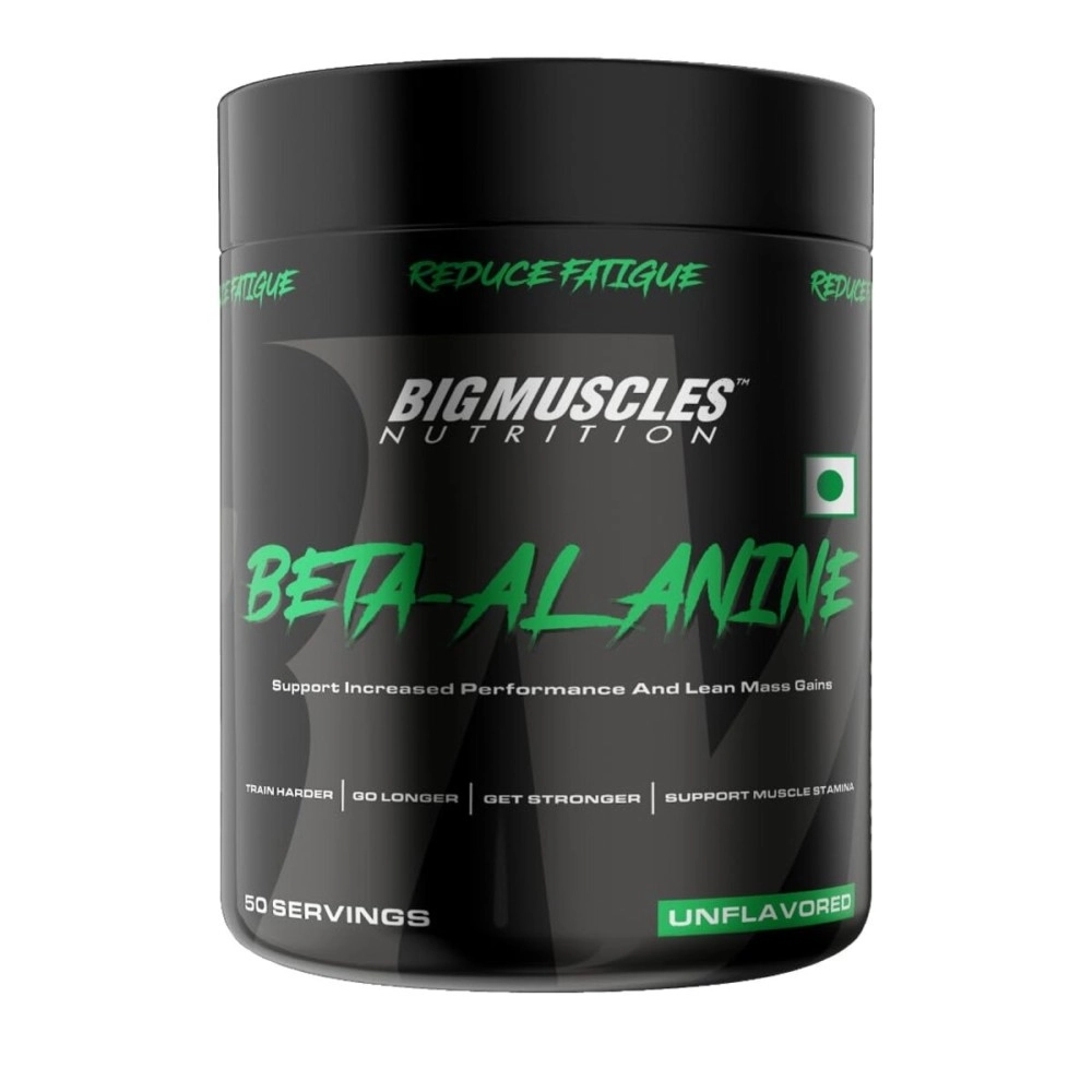 Bigmuscles Nutrition Beta-Alanine Powder [50 Servings] | Supports Increased Performance, Lean Mass Gains, Workout Capacity, Strength & Endurance