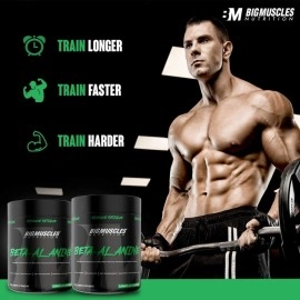 Bigmuscles Nutrition Beta-Alanine Powder [50 Servings] | Supports Increased Performance, Lean Mass Gains, Workout Capacity, Strength & Endurance