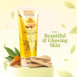 VLCC Ayurveda Skin Brightening Haldi & Chandan Face Wash (100ml) Pack of 3,300ml