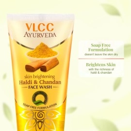 VLCC Ayurveda Skin Brightening Haldi & Chandan Face Wash (100ml) Pack of 3,300ml