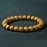 EDMIRIA Sandalwood Chandan Round Beads Yoga Meditation Handmade Elastic Stretchable Bracelet for Men and Women, Large, 8mm Beads, Agate