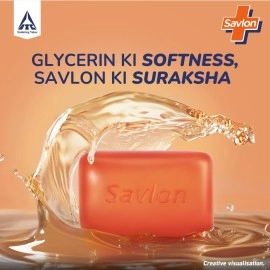 Savlon Glycerin Germ Protection Bathing Soap Bar, 125g (Pack of 5)