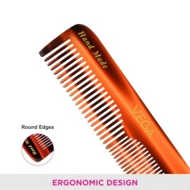 Vega Pocket Comb (Brown) - Pack of 2