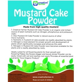 Creative Farmer Enriched Mustard Oil Cake Powder 1Kg Improves Root Growth for Plants/Trees/Herbs
