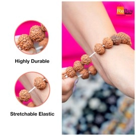 REBUY 8 Mukhi Rudraksha Bracelet for Men and Women