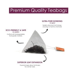 Saffron Cup Darjeeling Summer Flush by 20 Pyramid Tea Bags | 100% Natural, Fresh & Flavorful (40 Gm)