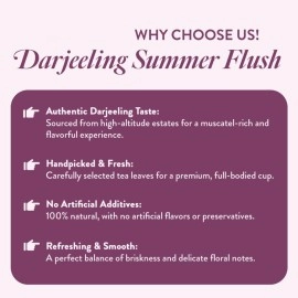 Saffron Cup Darjeeling Summer Flush by 20 Pyramid Tea Bags | 100% Natural, Fresh & Flavorful (40 Gm)