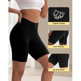 INNERSY Women\'s Slip Shorts for Under Dresses High Waisted Summer Shorts 3-Pack(Black,Large)