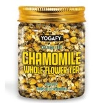 YOGAFY - Chamomile Whole Flower Calming Herbal Tea | Caffeine Free Calming Tea | 50G- 50 Cups, 125 Gram