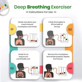 Control D Respirometer 3 Ball Lung Exerciser Respiratory Exerciser Spirometer