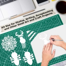 Anezus Self Healing Sewing Mat, 12 x 18 Rotary Cutting Mat Double Sided 5-Ply Craft Cutting Board for Sewing Crafts Hobby Fabric Precision Scrapbooking Project