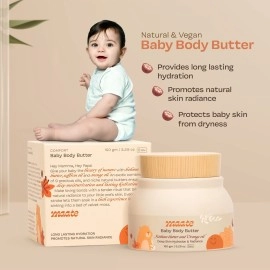 Maate Baby Body Butter (150 gm) | Enriched with Pure Kokum Butter, Shea Butter, Orange & Saffron Oil | Baby Cream For Face, Skin & Body | Baby Body Butter For Kids 0-12 years | Baby Moisturizer Cream